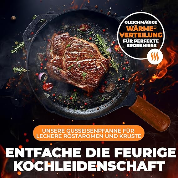 Tigaie din fontă 30cm BBQ Ben grill cu inductie antiaderent rezistent Tigaie din fontă 30cm BBQ Ben grill cu inductie antiaderent rezistent