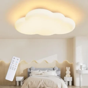 Plafoniera led camera copilului stil norisor cu telecomanda 45 W, 50 cm,